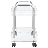 Carrello Portaoggetti a 2 Livelli 37x28x43,5 cm in Acrilico 4012375