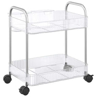Carrello Portaoggetti a 2 Livelli 37x28x43,5 cm in Acrilico 4012375