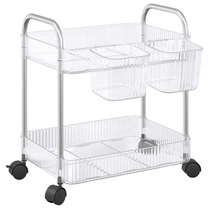 Carrello Portaoggetti a 2 Livelli 37x28x43,5 cm in Acrilico 4012376