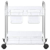 Carrello Portaoggetti a 2 Livelli 37x28x43,5 cm in Acrilico 4012376