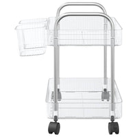 Carrello Portaoggetti a 2 Livelli 37x28x43,5 cm in Acrilico 4012376