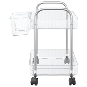 Carrello Portaoggetti a 2 Livelli 37x28x43,5 cm in Acrilico 4012376