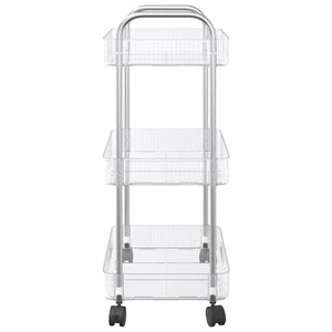 Carrello Portaoggetti a 3 Livelli 37x28x68 cm in Acrilico 4012377