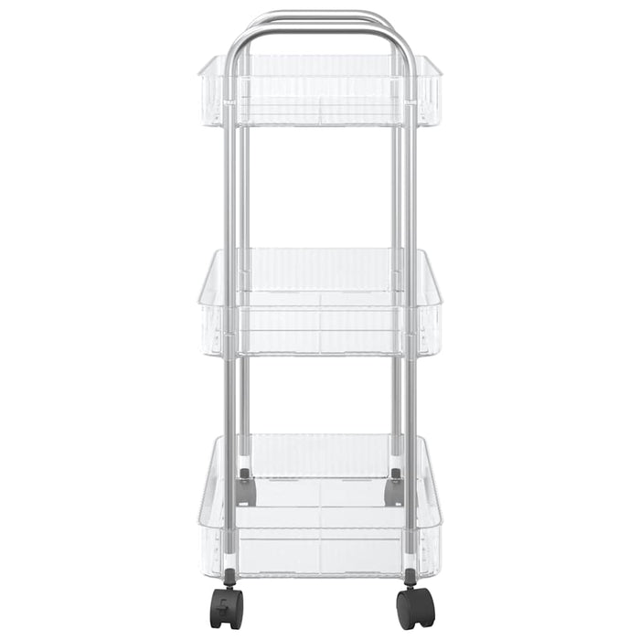 Carrello Portaoggetti a 3 Livelli 37x28x68 cm in Acrilico 4012377