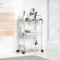 Carrello Portaoggetti a 3 Livelli 37x28x68 cm in Acrilico 4012378