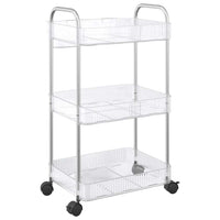 Carrello Portaoggetti a 3 Livelli 37x28x68 cm in Acrilico 4012378