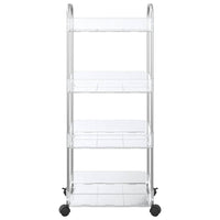 Carrello Portaoggetti a 4 Livelli 37x28x95 cm in Acrilico 4012379