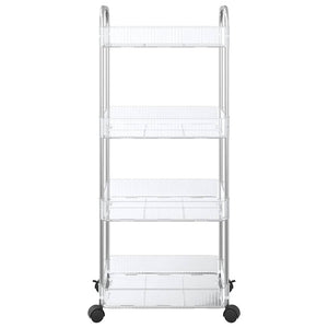 Carrello Portaoggetti a 4 Livelli 37x28x95 cm in Acrilico 4012379