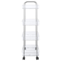 Carrello Portaoggetti a 4 Livelli 37x28x95 cm in Acrilico 4012379