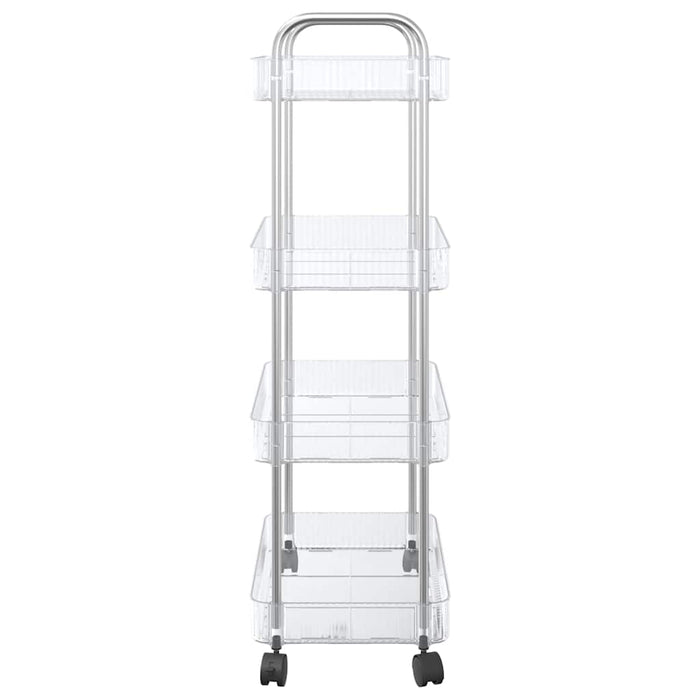 Carrello Portaoggetti a 4 Livelli 37x28x95 cm in Acrilico 4012379