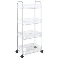 Carrello Portaoggetti a 4 Livelli 37x28x95 cm in Acrilico 4012379