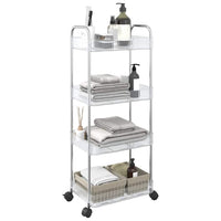 Carrello Portaoggetti a 4 Livelli 37x28x95 cm in Acrilico 4012379