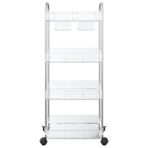 Carrello Portaoggetti a 4 Livelli 37x28x95 cm in Acrilico 4012380