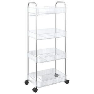 Carrello Portaoggetti a 4 Livelli 37x28x95 cm in Acrilico 4012380