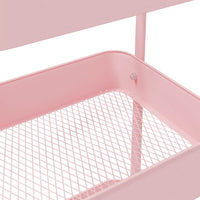 Carrello portaoggetti a 3 ripiani rosa 42x41,5x77 cm in acciaio 4012383