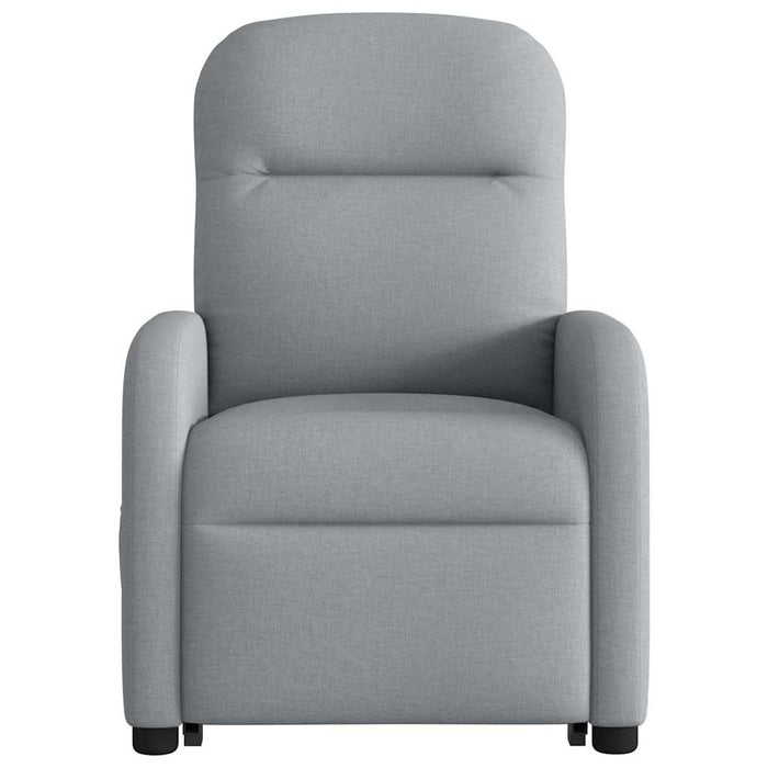Poltrona Alzapersona Massaggi Reclinabile Grigio Chiaro Tessuto 3302982