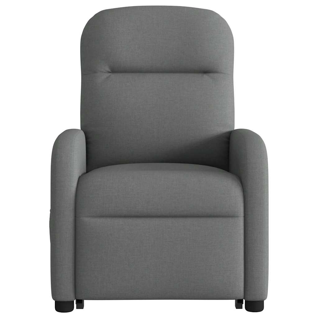 Poltrona Alzapersona Massaggi Reclinabile Grigio Scuro Tessuto 3302983