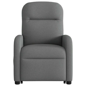 Poltrona Alzapersona Massaggi Reclinabile Grigio Scuro Tessuto 3302983
