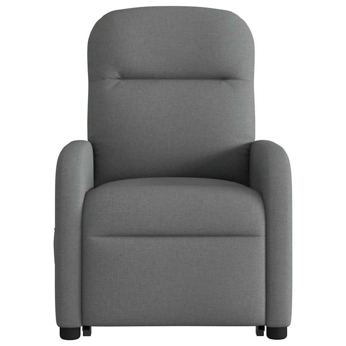 Poltrona Alzapersona Massaggi Reclinabile Grigio Scuro Tessuto 3302983