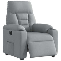 Poltrona Elettrica Reclinabile Grigio Chiaro in Tessuto 3303012