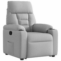 Poltrona Alzapersona Reclinabile Grigio Nuvola in Tessuto 3303041