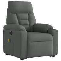 Poltrona Alzapersona Massaggi Elettrica Grigio Scuro Tessuto 3303063