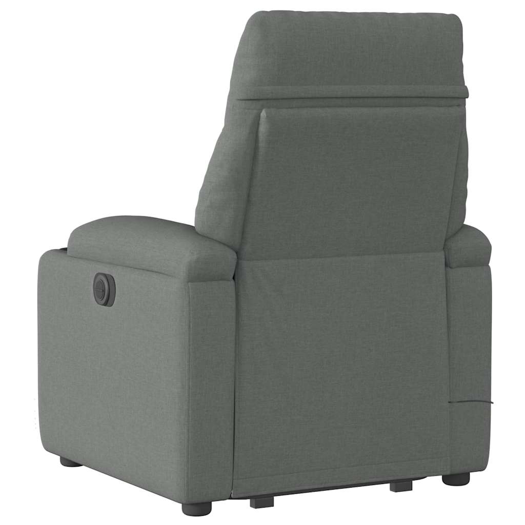 Poltrona Alzapersona Massaggi Elettrica Grigio Scuro Tessuto 3303063
