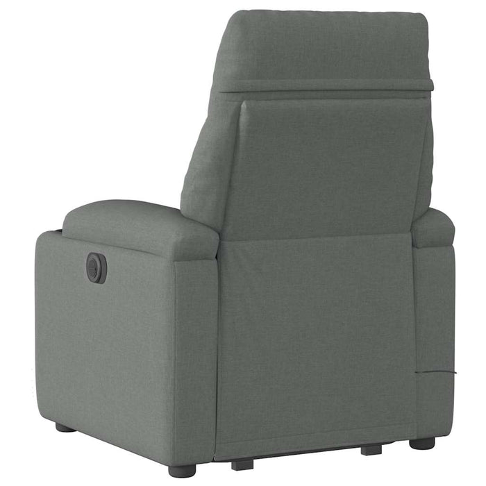 Poltrona Alzapersona Massaggi Elettrica Grigio Scuro Tessuto 3303063