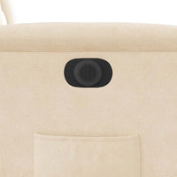 vidaXL Poltrona Reclinabile Elettrica Beige in Tessuto di Microfibra