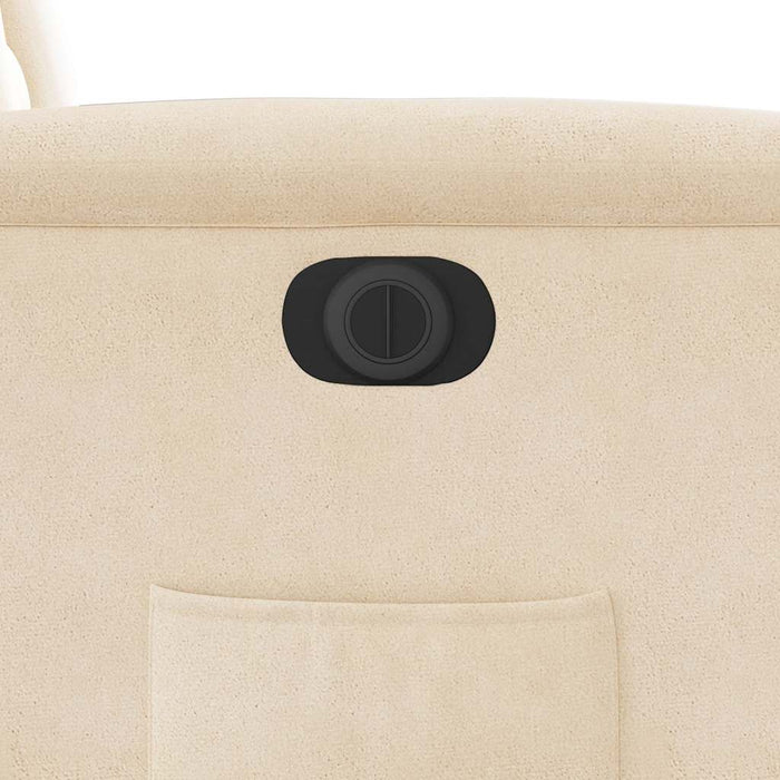 vidaXL Poltrona Reclinabile Elettrica Beige in Tessuto di Microfibra