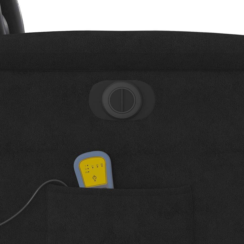 Poltrona Reclinabile Massaggiante Elettrica Nera Microfibra 3303083