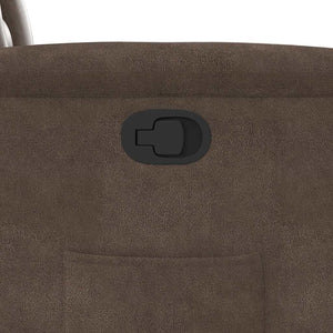 vidaXL Poltrona Alzapersona Reclinabile Marrone in Tessuto Microfibra