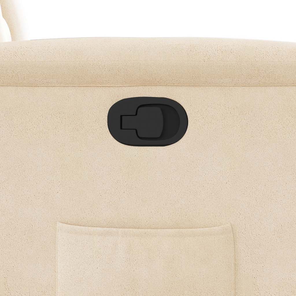 vidaXL Poltrona Alzapersona Reclinabile Beige in Tessuto Microfibra