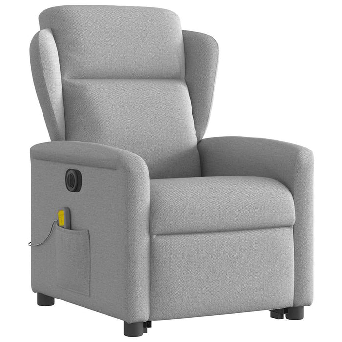 Poltrona Alzapersona Massaggi Elettrica Grigio Nuvola Tessuto 3303173
