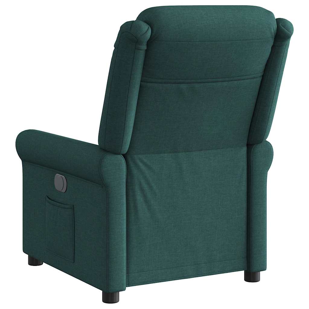 Poltrona Elettrica Reclinabile Verde Scuro in Tessuto 3303300