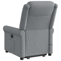 Poltrona Alzapersona Massaggi Elettrica Grigio Chiaro Tessuto 3303344