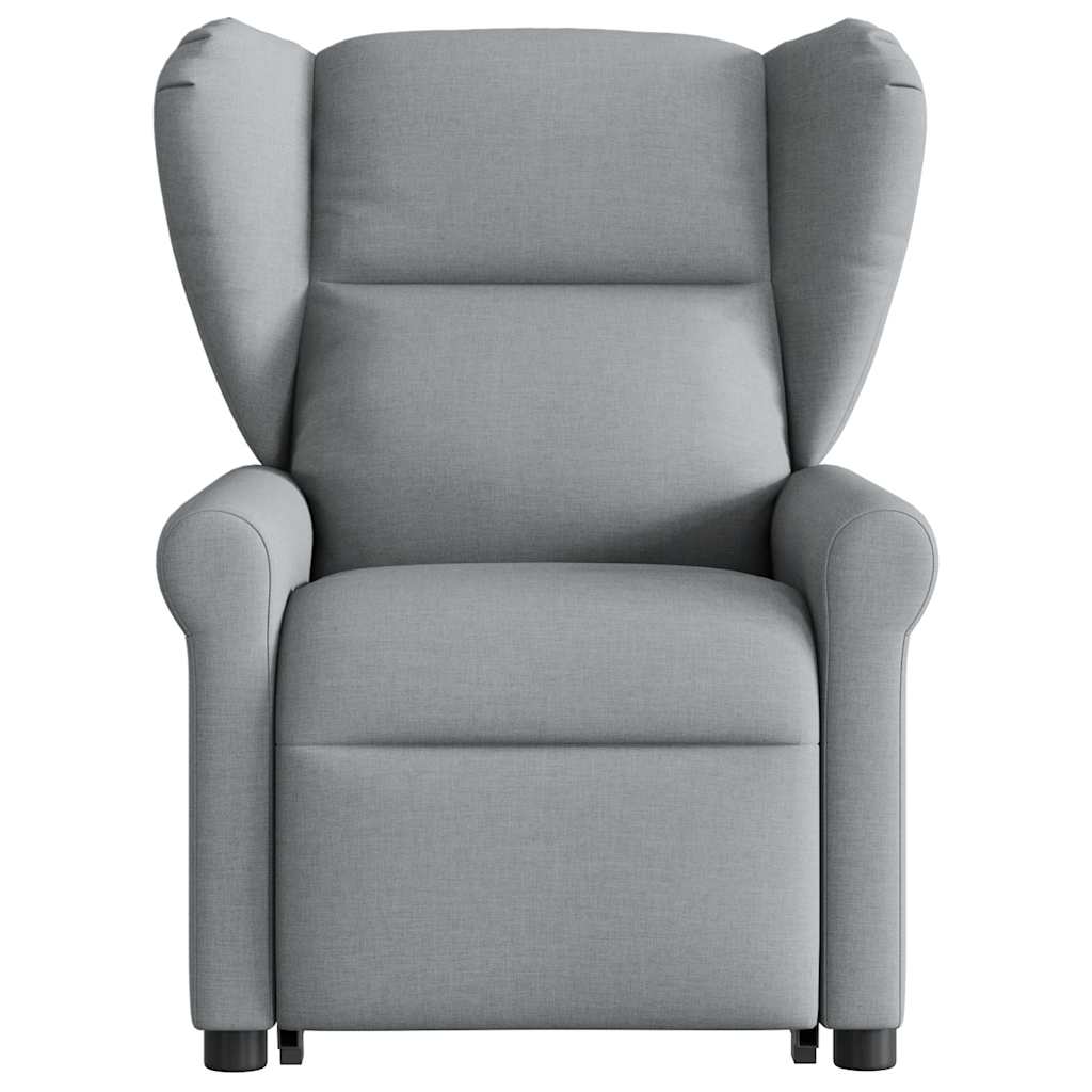 Poltrona Alzapersona Massaggi Elettrica Grigio Chiaro Tessuto 3303404