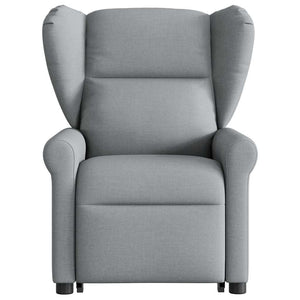 Poltrona Alzapersona Massaggi Elettrica Grigio Chiaro Tessuto 3303404