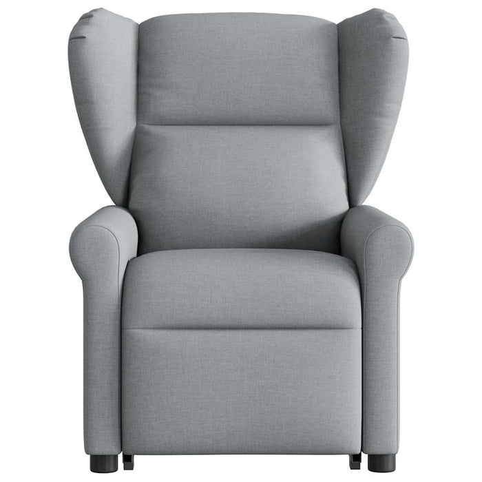 Poltrona Alzapersona Massaggi Elettrica Grigio Chiaro Tessuto 3303404