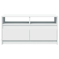 Tavolino da Salotto con Luci LED Bianco in Truciolato 851991