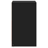 Comodini con Luci LED 2pz Neri in Legno Multistrato 852001