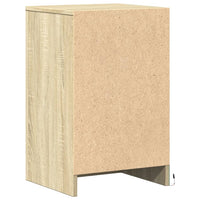 Comodini con Luci LED 2pz-Set di 2 Tavolino da notte Rovere Sonoma in Legno Multistrato 512566