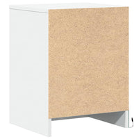 vidaXL Comodino con Luci LED Bianco in Legno Multistrato