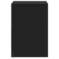 Comodino con Luci LED Nero in Legno Multistrato 852035