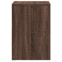 Comodino con Luci LED-Tavolino da notte Rovere Marrone in Legno Multistrato 142682