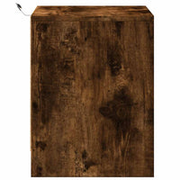 Comodini con Luci LED 2pz-Set di 2 Tavolino da notte Rovere Fumo in Legno Multistrato 975883