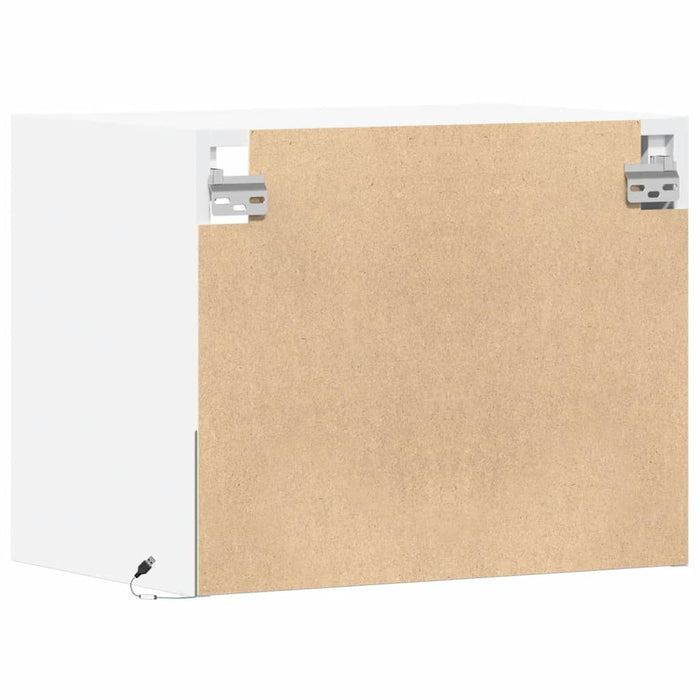 Comodino a Parete con Luci LED Bianco