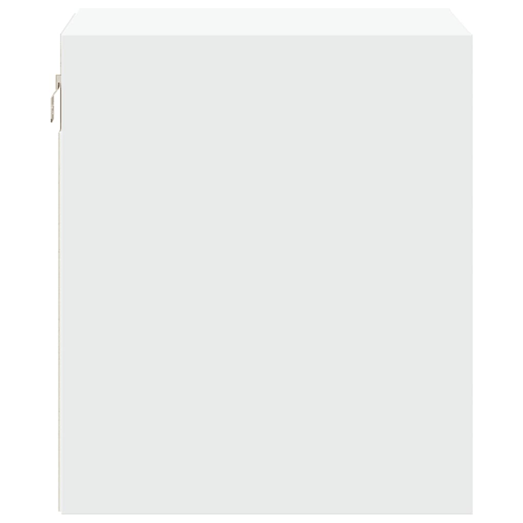 Comodini a Parete con Luci LED 2 pz-Set di 2 Tavolino da notte Bianchi 231753