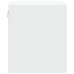 Comodini a Parete con Luci LED 2 pz-Set di 2 Tavolino da notte Bianchi 231753