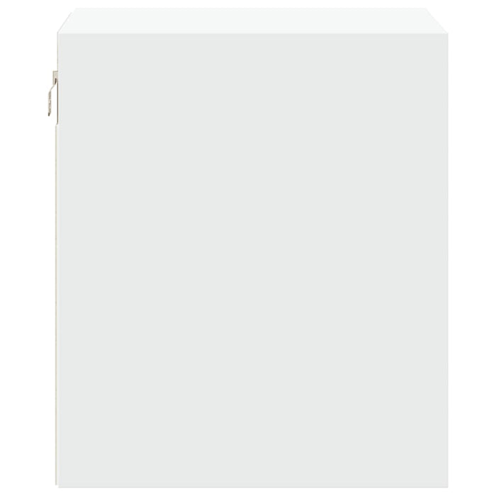 Comodini a Parete con Luci LED 2 pz-Set di 2 Tavolino da notte Bianchi 231753